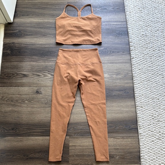 Beyond Yoga Pants - Beyond Yoga Brown Leggings and Top Set
